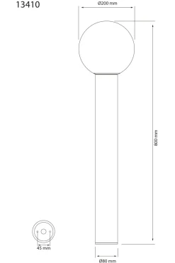 Aneta Lighting Pullertlampe Saltvik udendørs