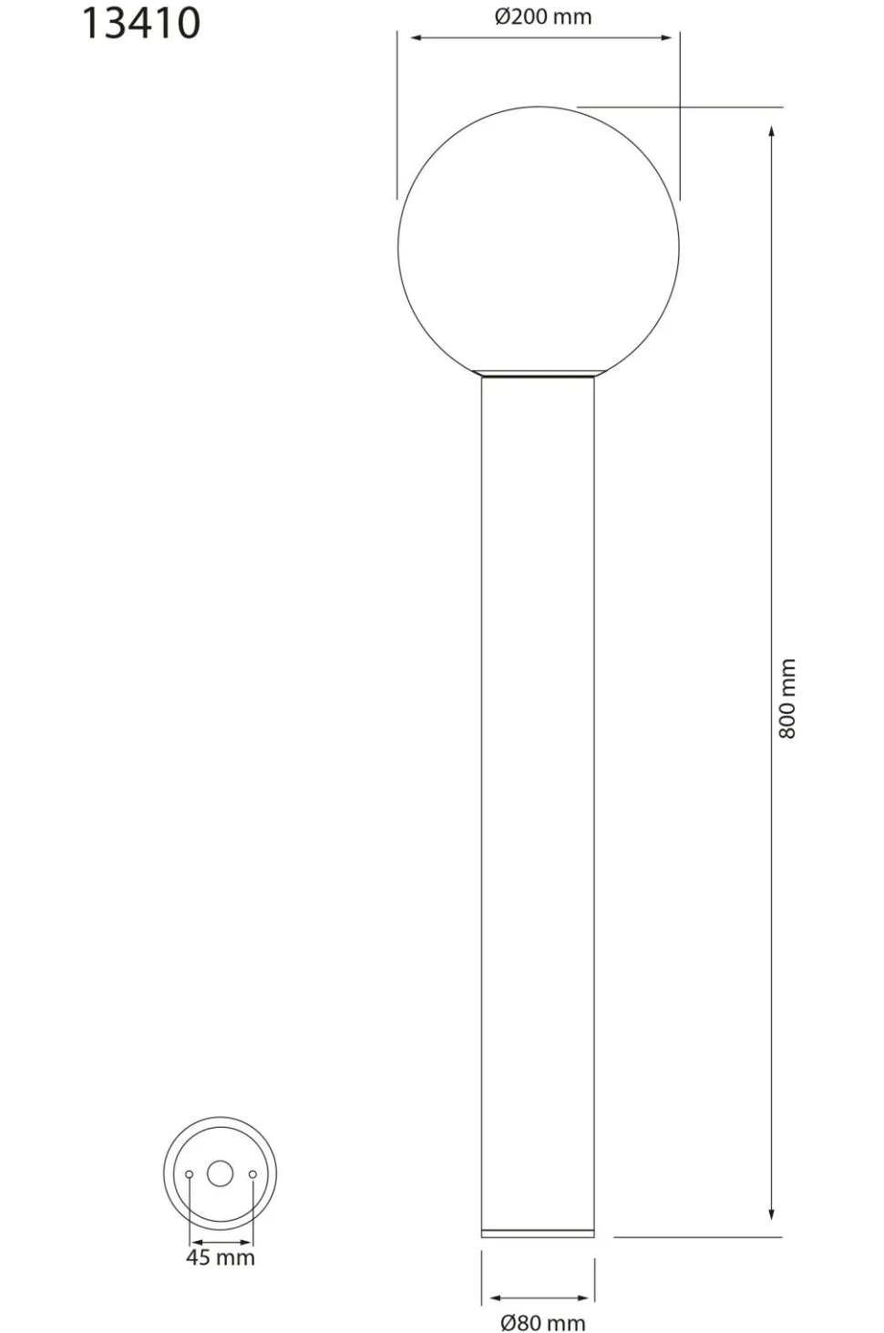 Aneta Lighting Pullertlampe Saltvik udendørs