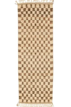 Bargi Uldtæppe Berber Chess 88x255 cm