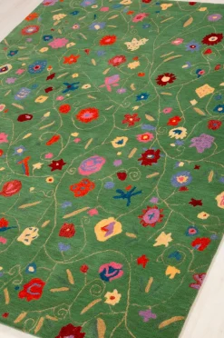 Bargi Uldtæppe Botanica Grøn 170x230