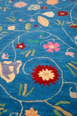 Bargi Uldtæppe Botanica Blå 200x300