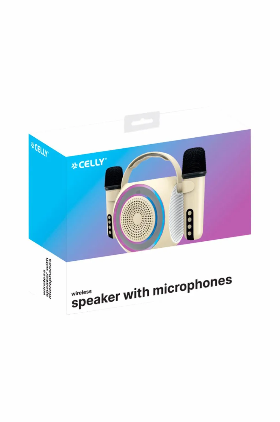Celly Trådløs højttaler RGB + 2 trådløse Mikrofoner Partymic2