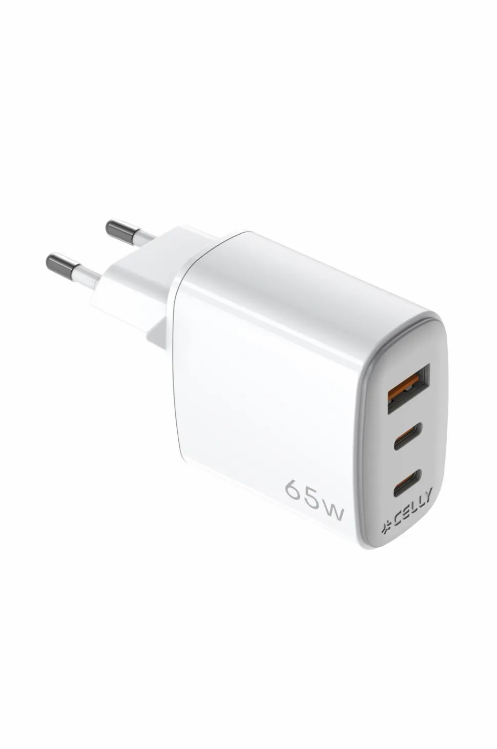 Celly Usb-oplader Gan 1 x Usb-a + 2 x Usb-c PD 65w