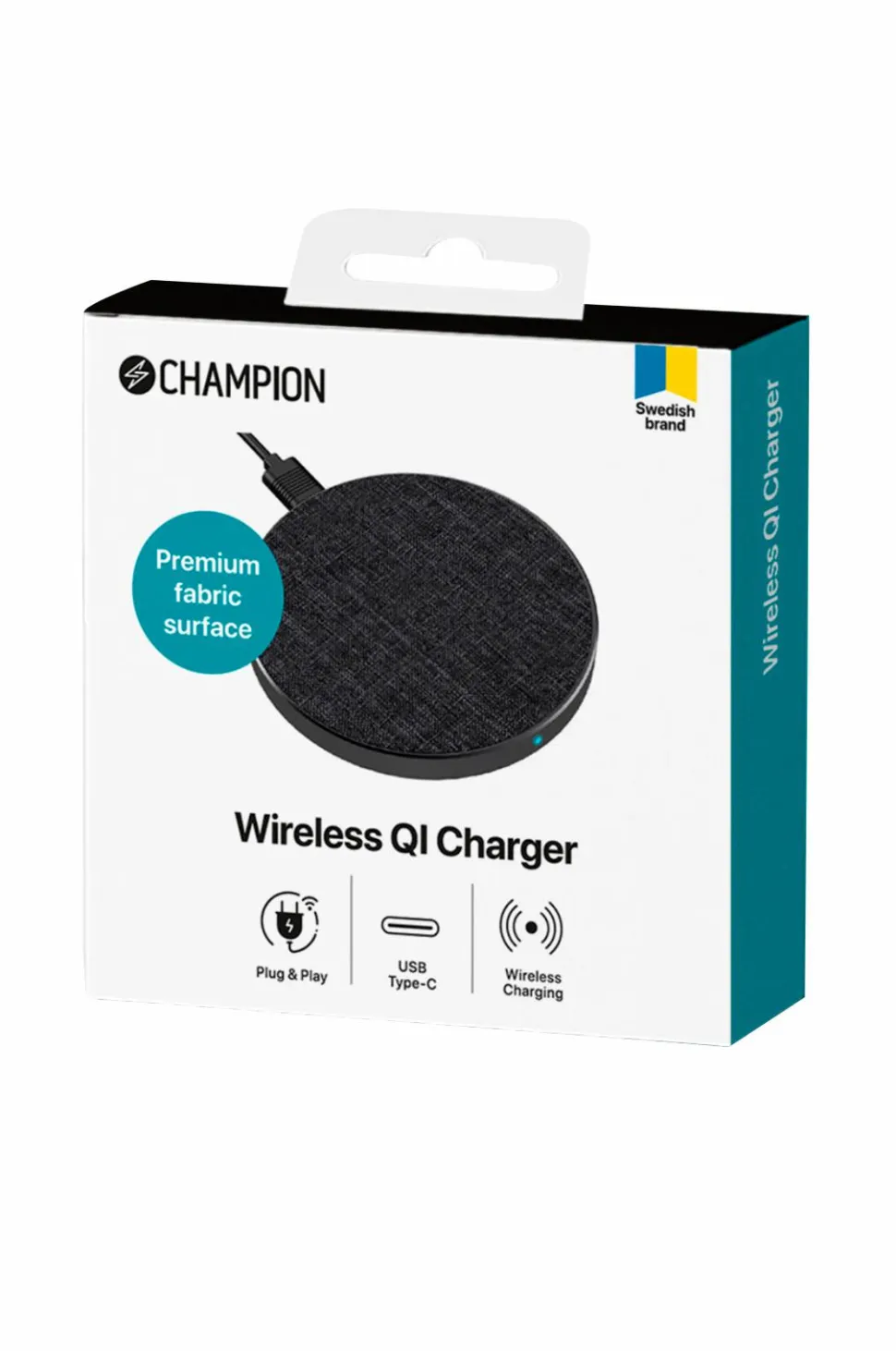 Champion Nordic Trådløs oplader metal/stof