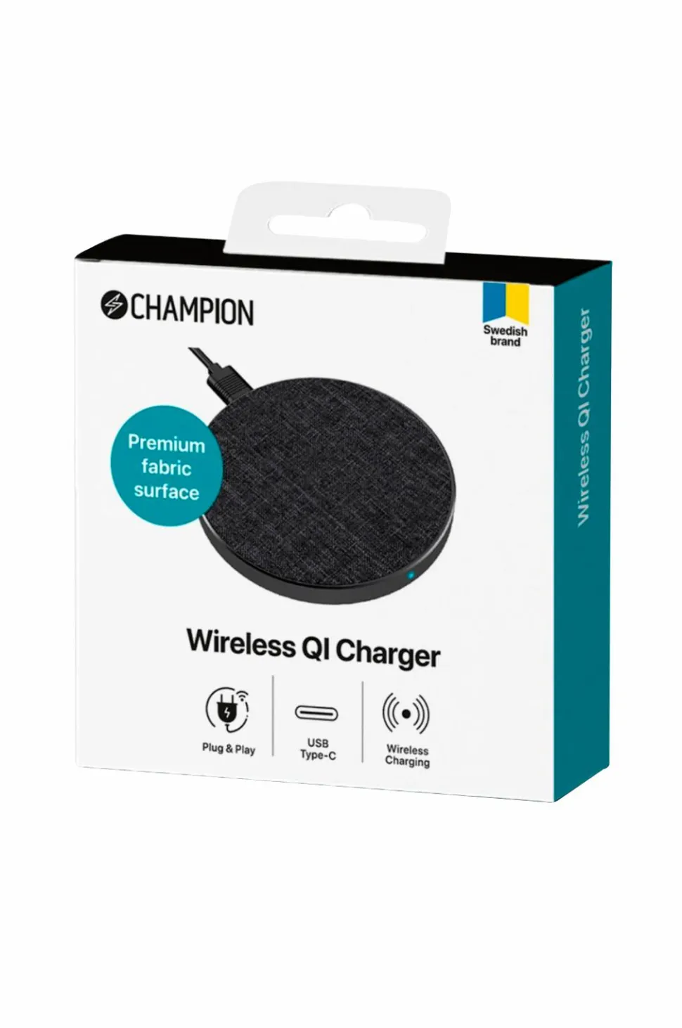 Champion Nordic Trådløs oplader metal/stof