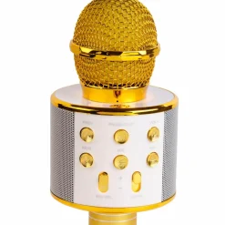 Denver Bluetooth-karaokemikrofon med indbygget højttaler Guld