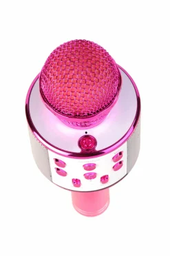 Denver Bluetooth-karaokemikrofon med indbygget højttaler Pink