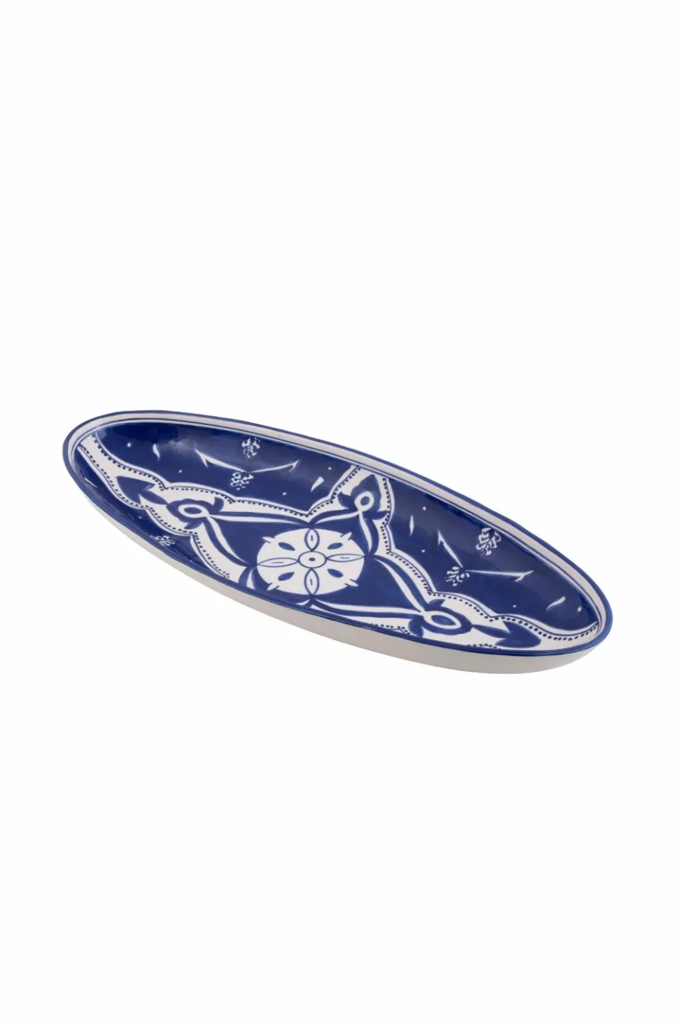 Dishes & Deco Ovalt fad Blue Fond 50 cm