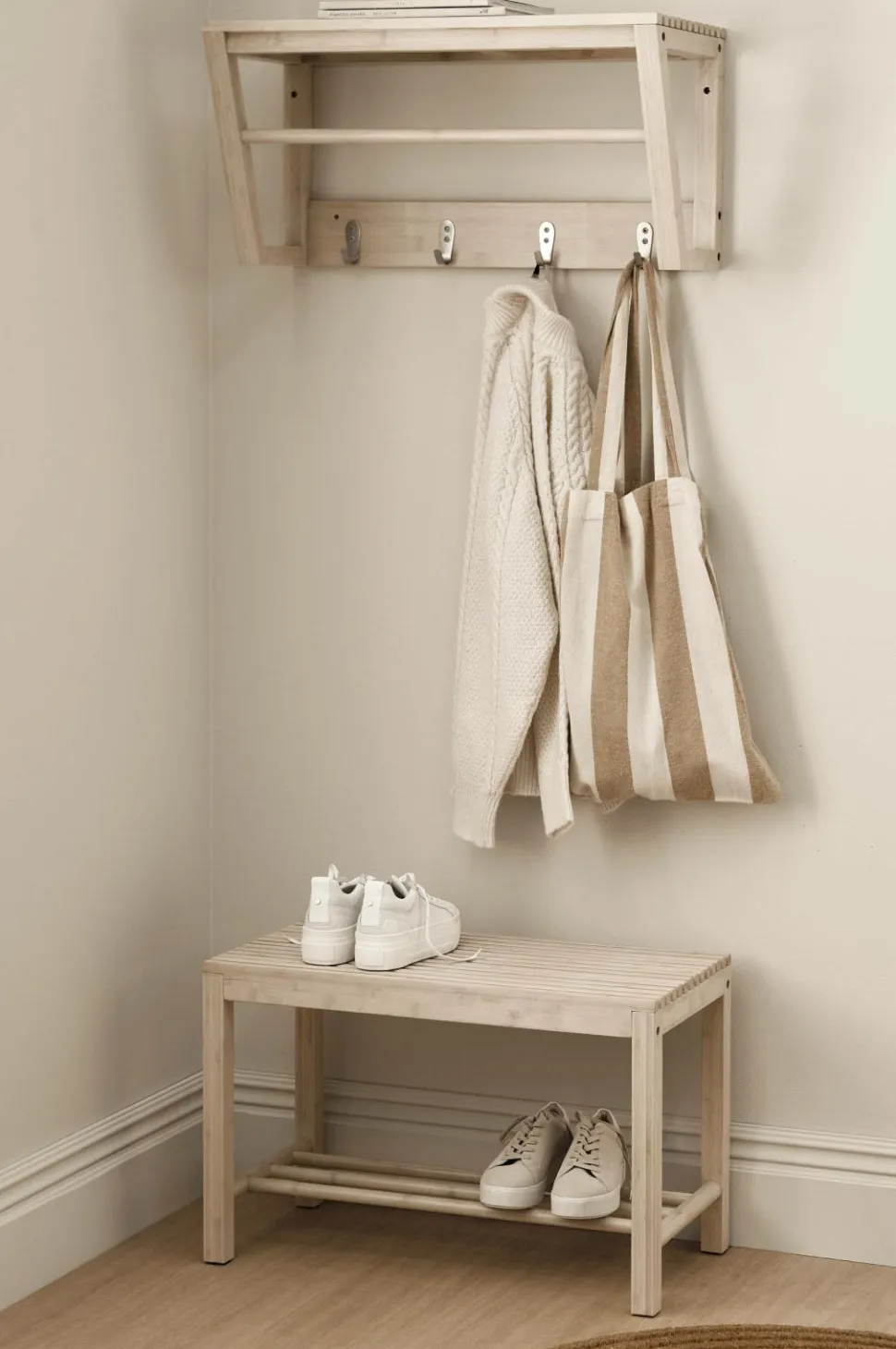 Ellos Home Bænk / skohylde Stripe