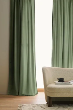Ellos Home Gardinlængde med multibånd Nora i velour, 2-pak
