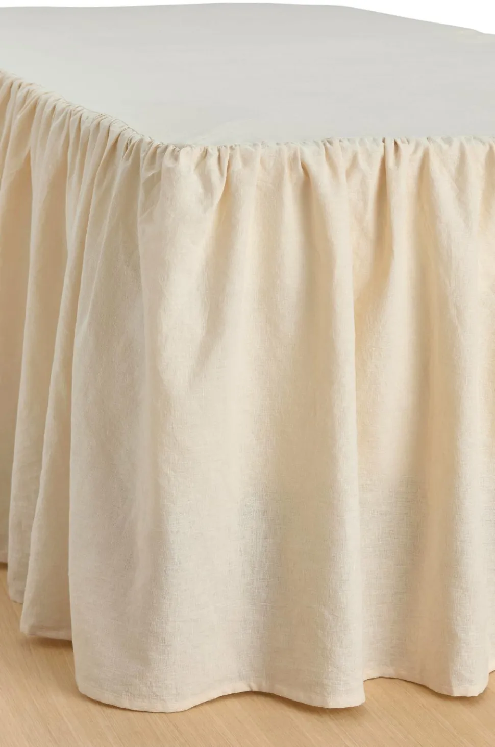 Ellos Home Sengekappe Elly Frilled i genanvendt halvlinned