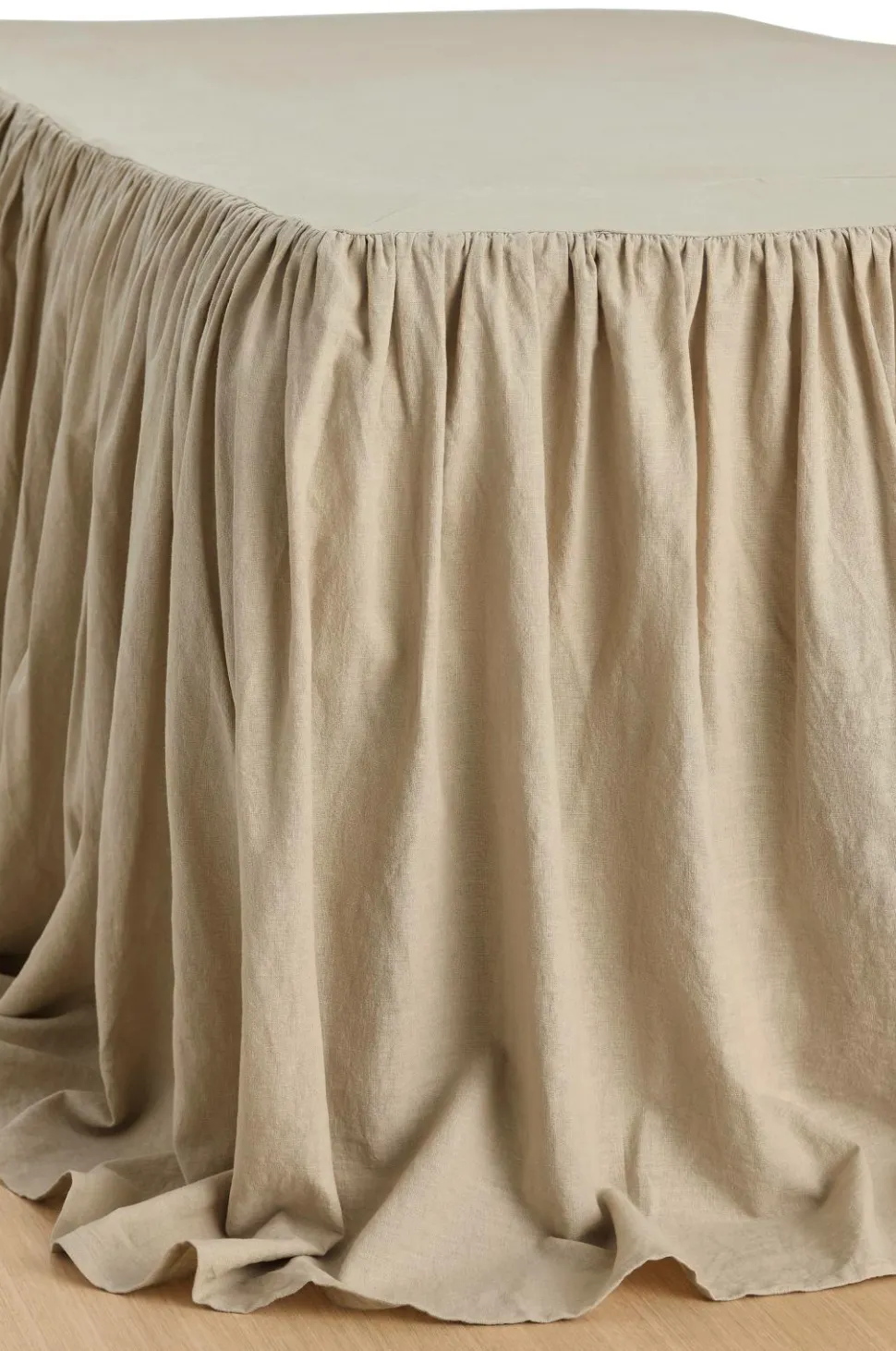 Ellos Home Sengekappe Elly Frilled i genanvendt halvlinned 75 cm