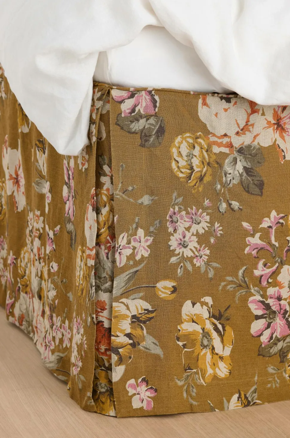 Ellos Home Sengekappe Candice Rose i vasket linned 60 cm