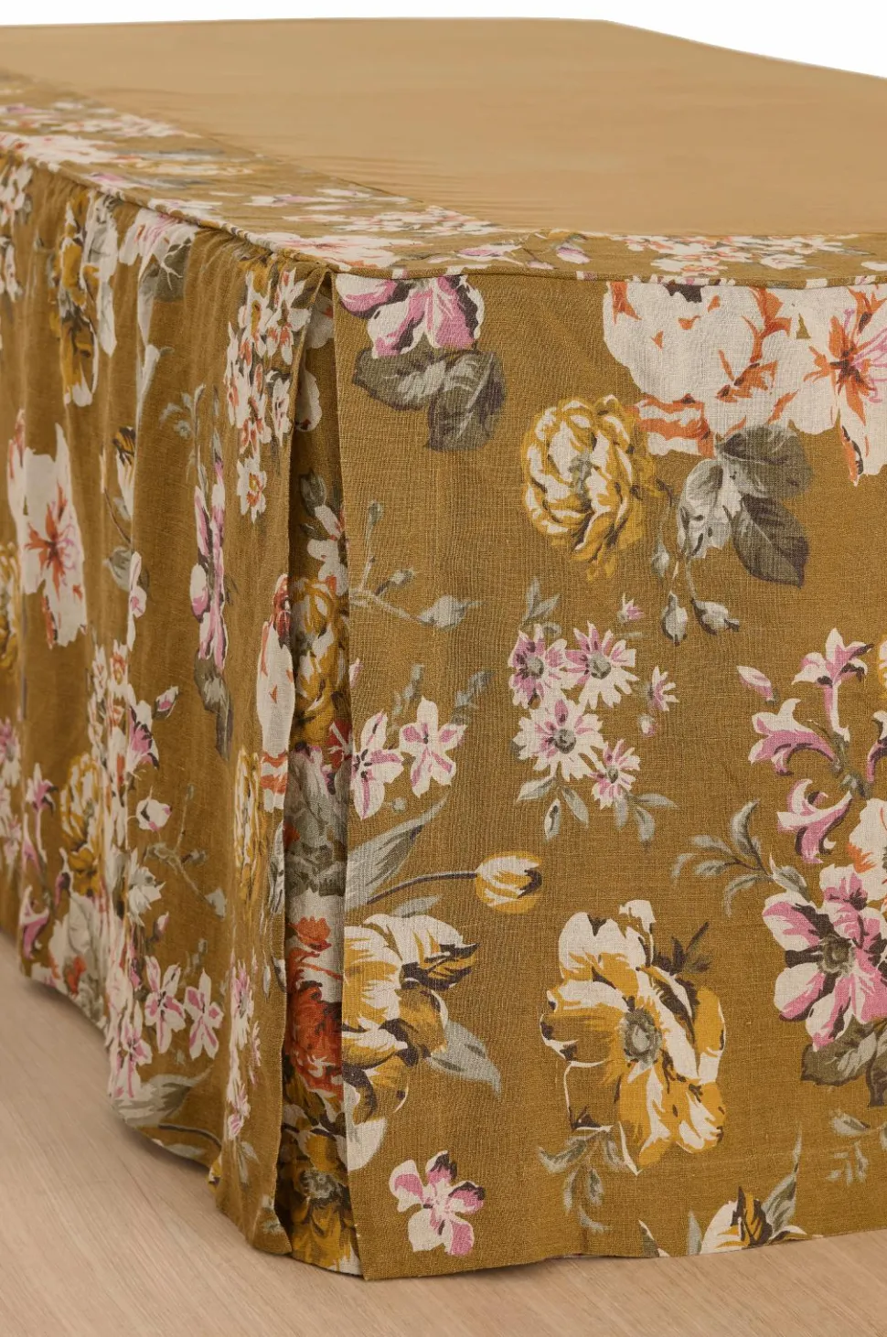 Ellos Home Sengekappe Candice Rose i vasket linned 60 cm