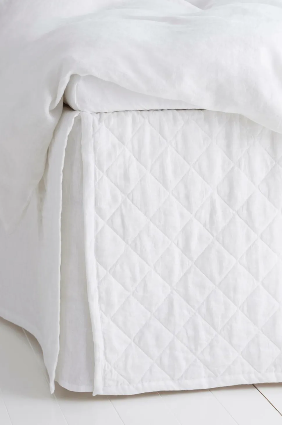 Ellos Home Sengekappe Candice Quilted i vasket hør, højde 60 cm