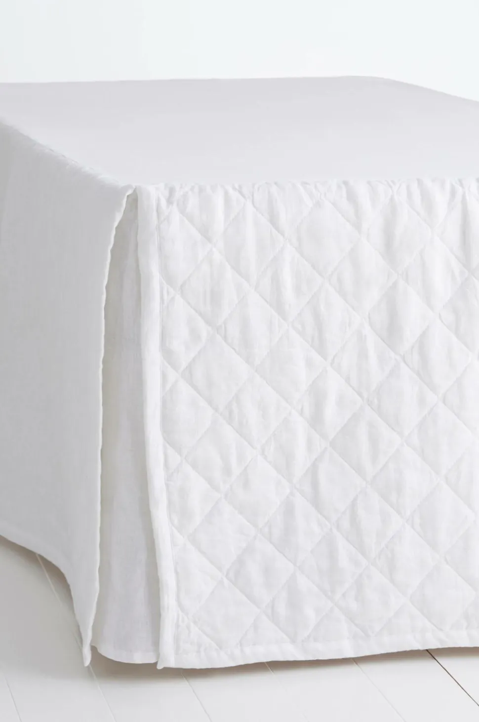Ellos Home Sengekappe Candice Quilted i vasket hør, højde 60 cm