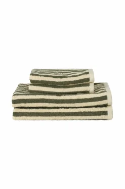 Ellos Home Sæt med frottéhåndklæder Stripe 4 dele