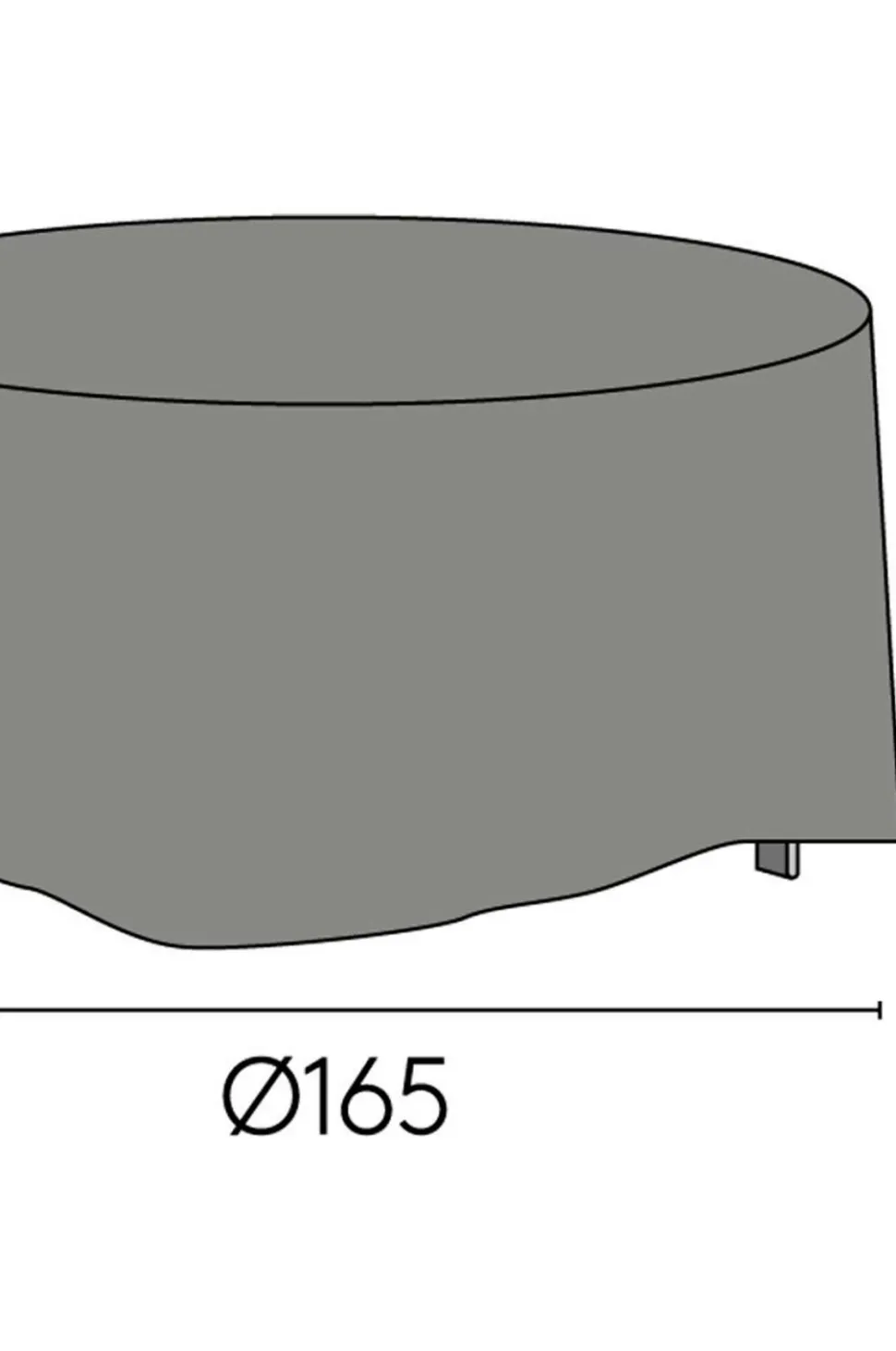 Hillerstorp Møbel Cover Round Ekeryd Sandhamn Spring Ø165 X 89 Cm Gray
