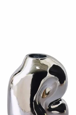 HKliving Gleam Glass lille vase krom
