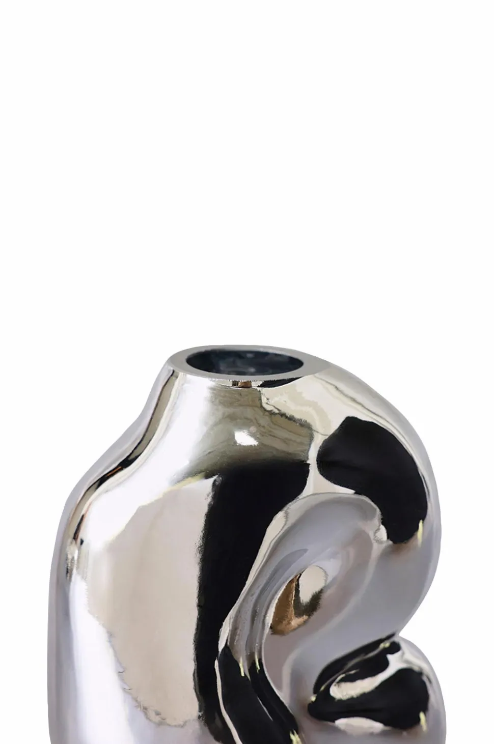 HKliving Gleam Glass lille vase krom