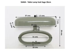KARE Design Bordlampe Suki Sage 26cm