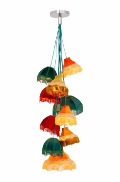 KARE Design Pendellampe Saloon Fringes 10-lite