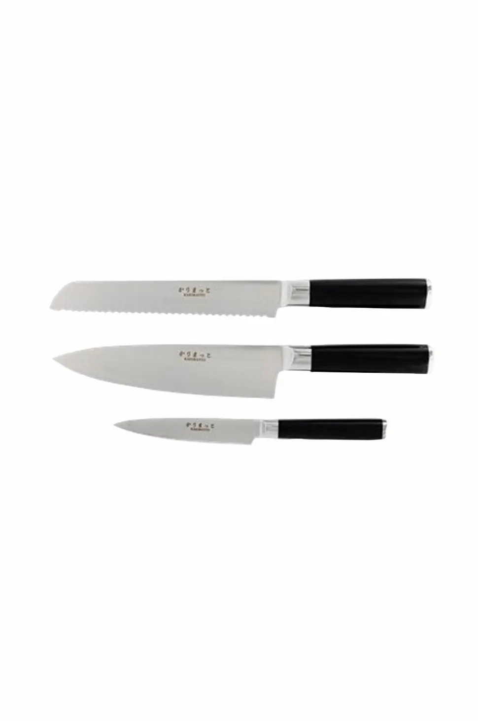 Karimatto 3 stk. sæt All purose kniv 12 cm, Gyuto 20 cm, brødkniv 20 cm