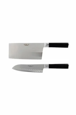Karimatto 2 stk sæt Santoku 17,5cm, kinesisk hakker 18cm