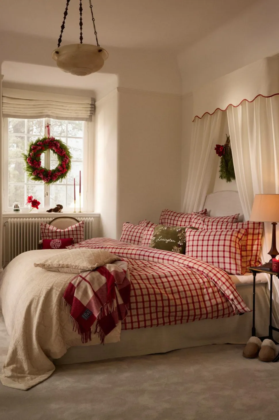 Lexington Sengetæppe Jacquard Viskose/bomuld