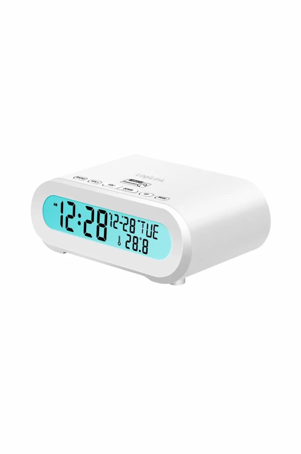LogiLink Urradio med temperatur/luftfugtighed - USB-C/batteristrøm