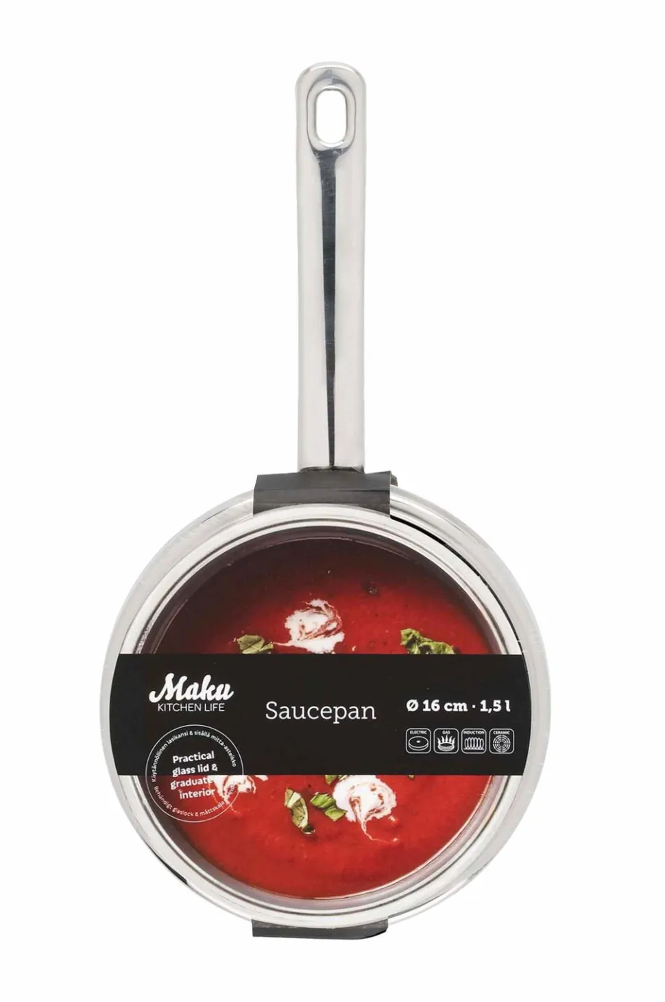 Maku Kitchen Life Kasserolle Basic 1,5 L