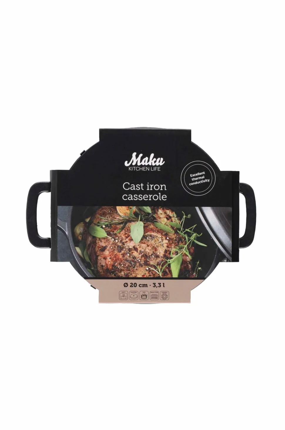 Maku Kitchen Life Støbejernsgryde 3,3 L