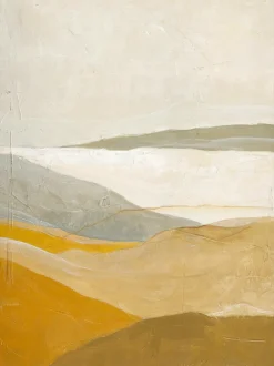 Malerifabrikken Design Painting / Yellow Field / 90x120 Cm / Egetræsramme