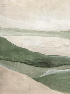 Malerifabrikken Design Painting / Green Field / 90x120 Cm / Egetræsramme