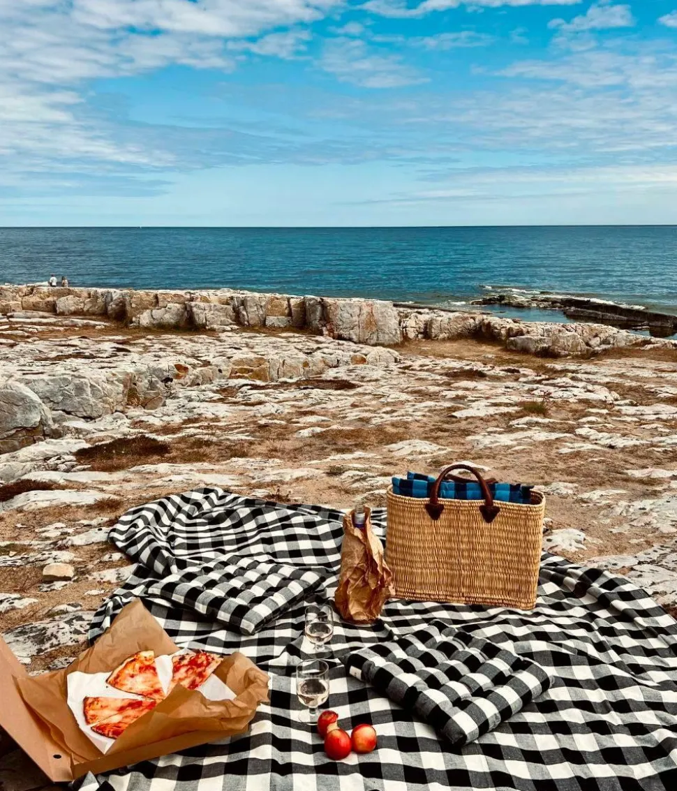 Midnatt Sengetæppe Gingham