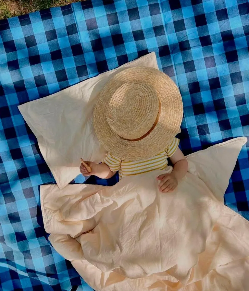 Midnatt Sengetæppe Gingham