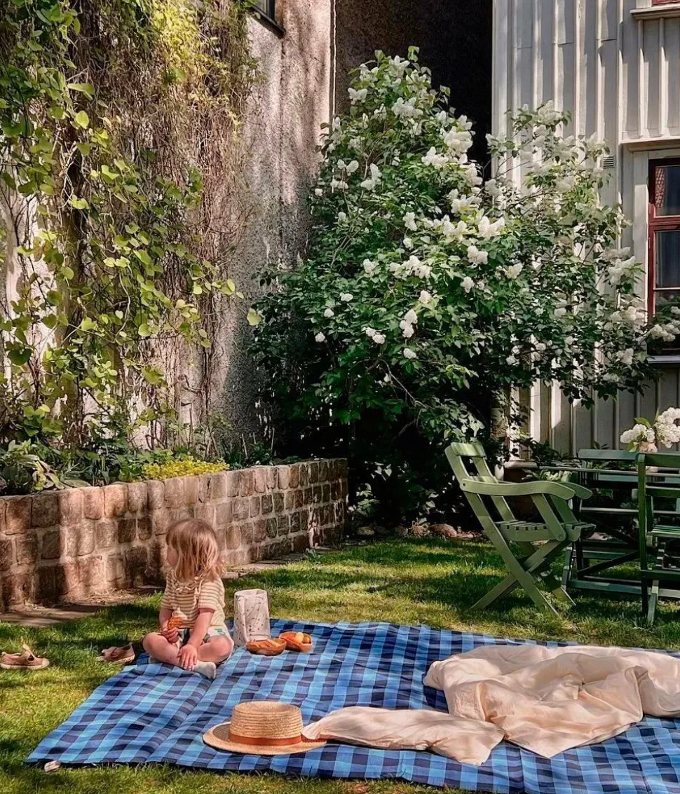Midnatt Sengetæppe Gingham