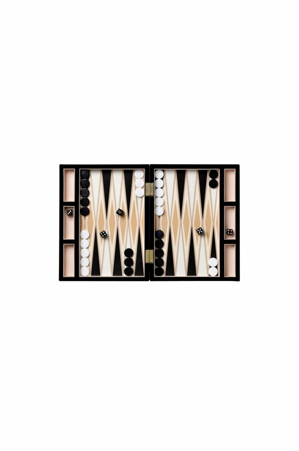 PRINTWORKS Lakeret backgammon, sort
