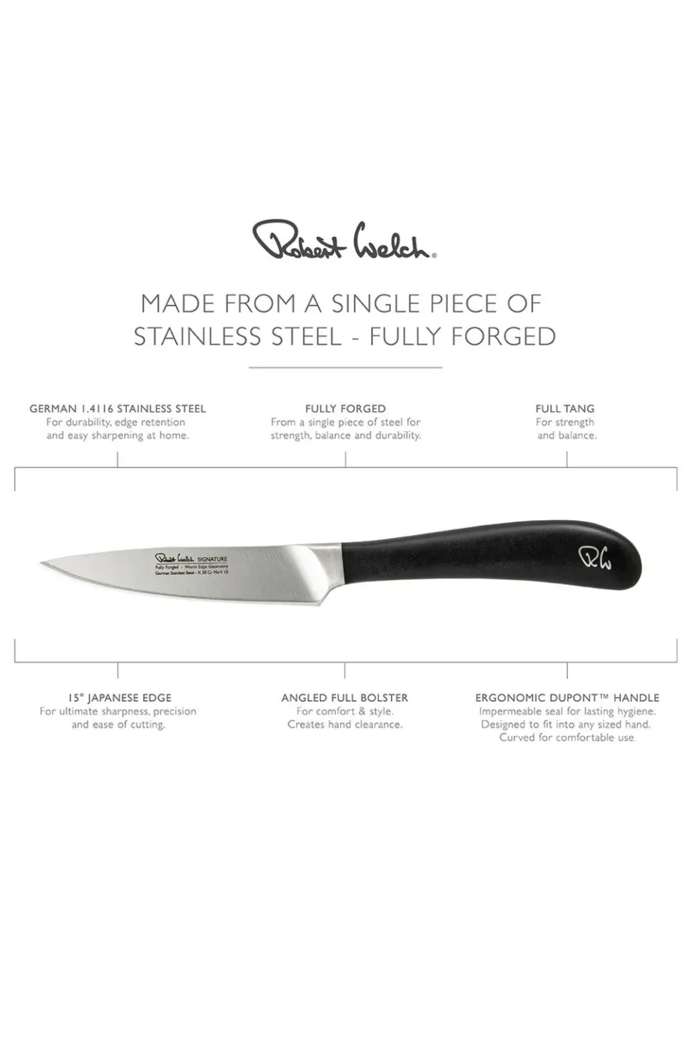 Robert Welch Grøntsagskniv/skærekniv Signature 10cm/ 4