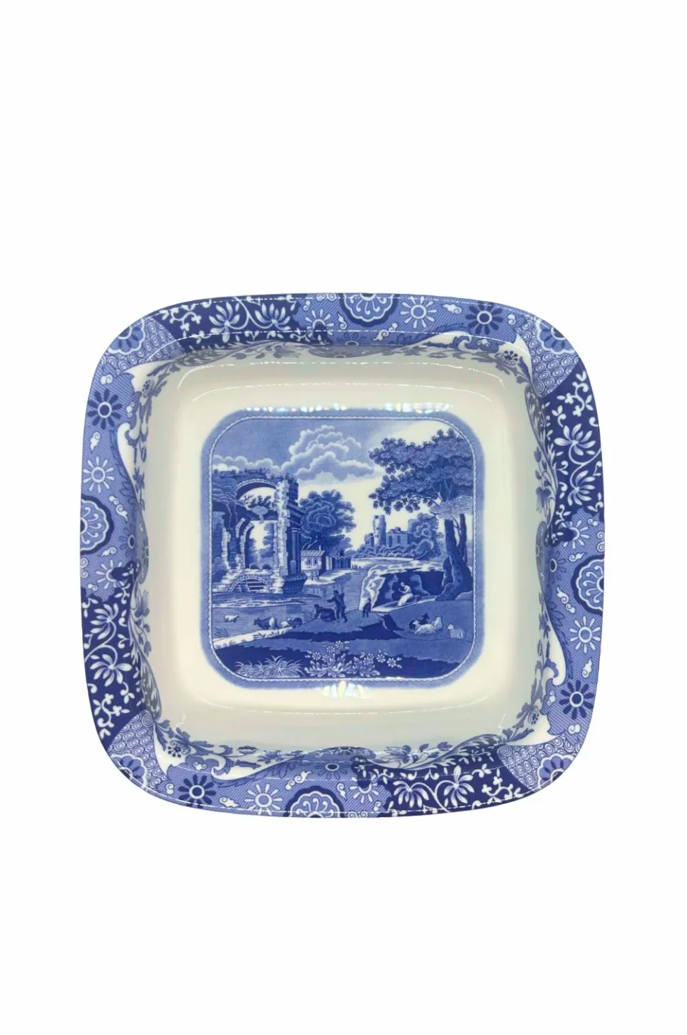 Spode Firkantet kantet fad 25 cm Blue Italian