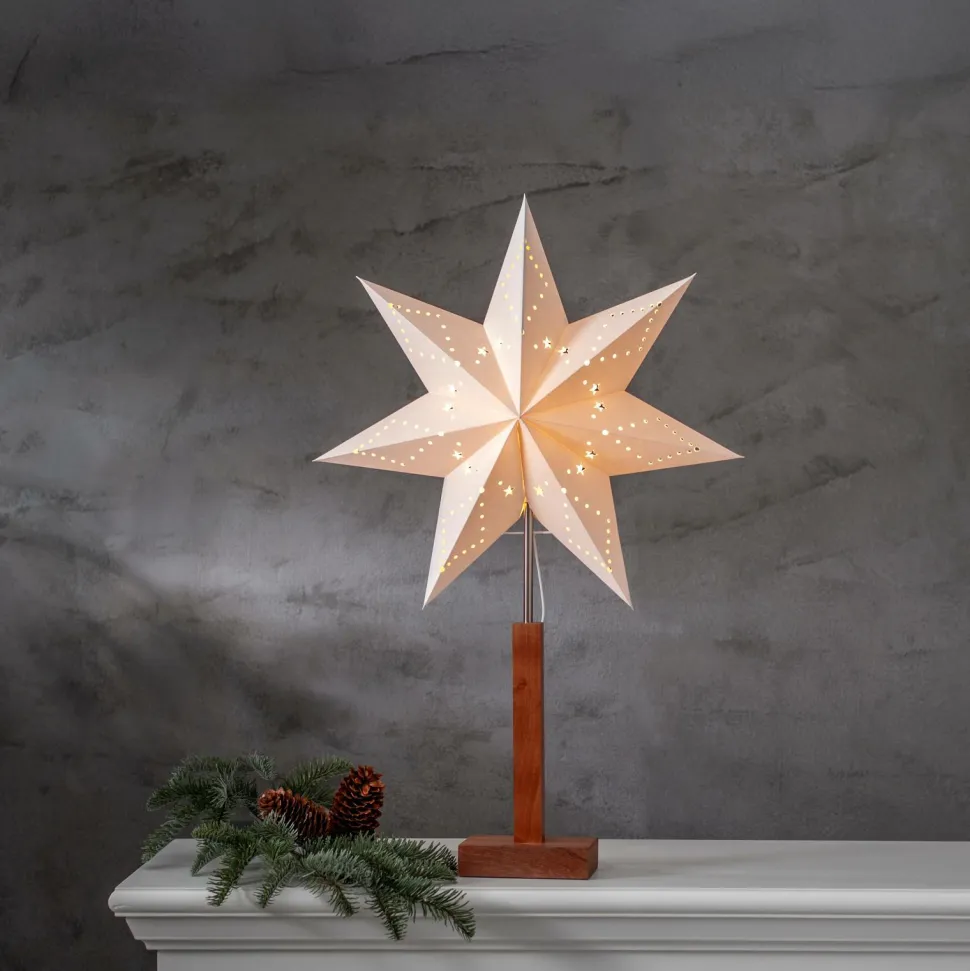 Star Trading Karo Stjerne på fod 70 cm