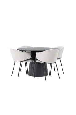 Venture Home Spisegruppe Lanzo med 4 stole Evelina
