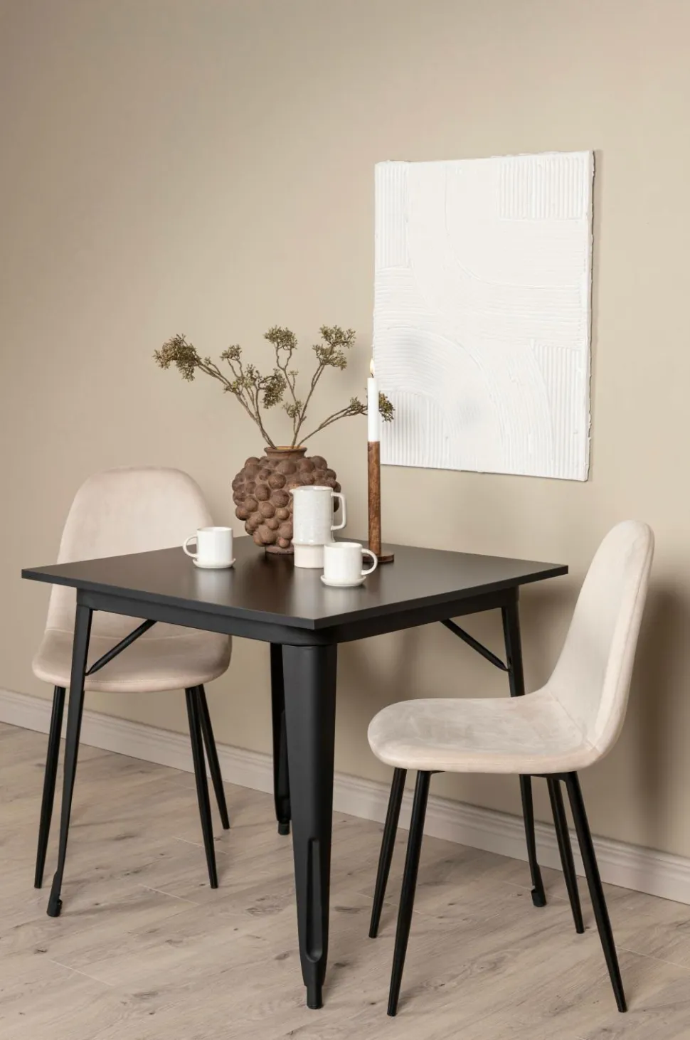 Venture Home Spisegruppe Tempe med 2 spisebordsstole Polar