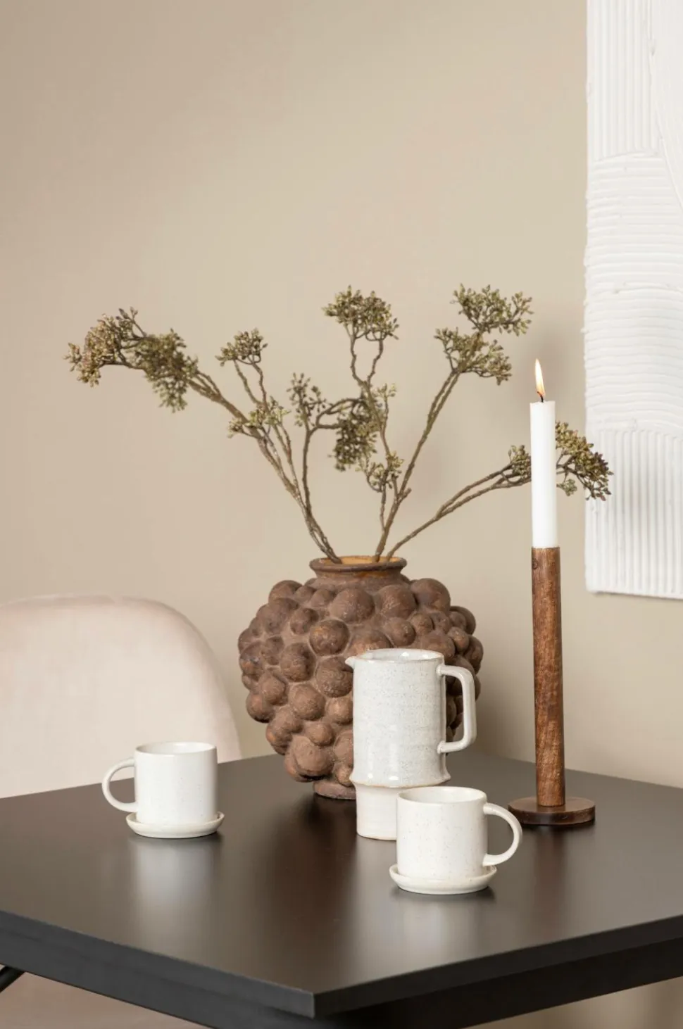 Venture Home Spisegruppe Tempe med 2 spisebordsstole Polar