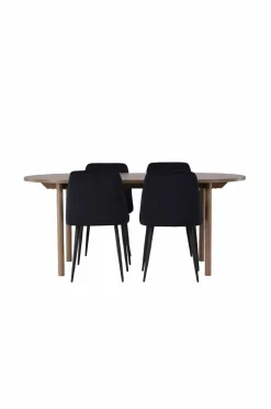 Venture Home Spisegruppe Andy med 4 stole Night