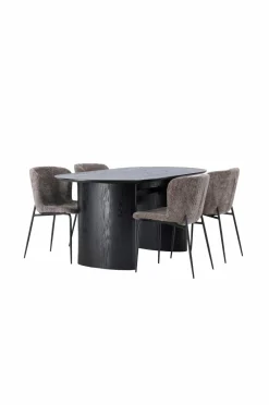 Venture Home Spisegruppe Isolde med 4 stk. stole Modesto