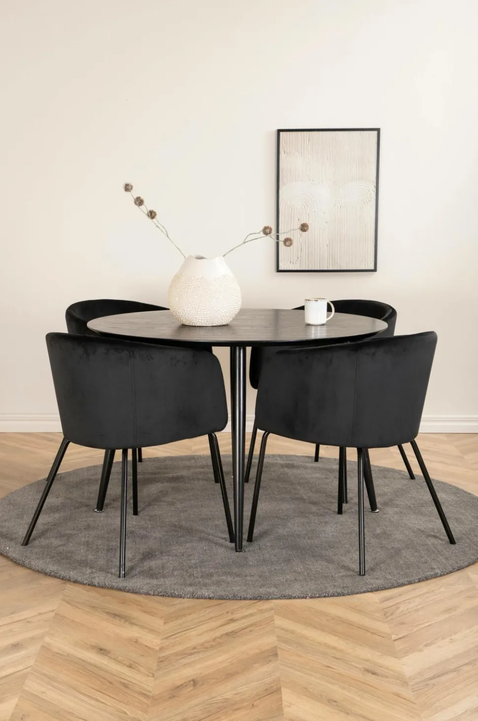 Venture Home Spisegruppe Dipp med 4 spisebordsstole Berit