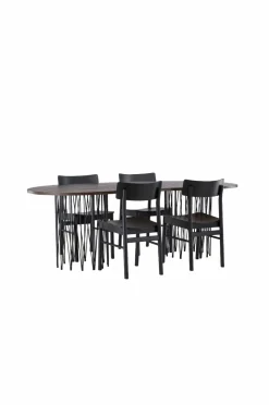Venture Home Spisegruppe Stone Oval og stolene Montros