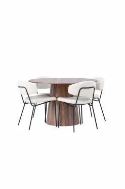 Venture Home Spisegruppe Lanzo med 4 stole Chico