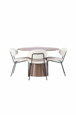 Venture Home Spisegruppe Lanzo med 4 stole Chico